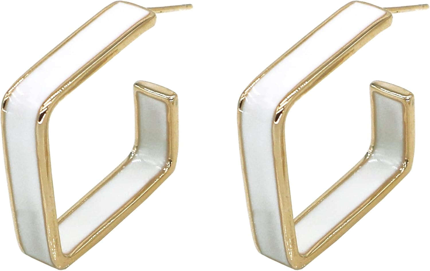 Black White Earrings for Women Sparkly Geometric Dangle Drop Statement Jewelry
