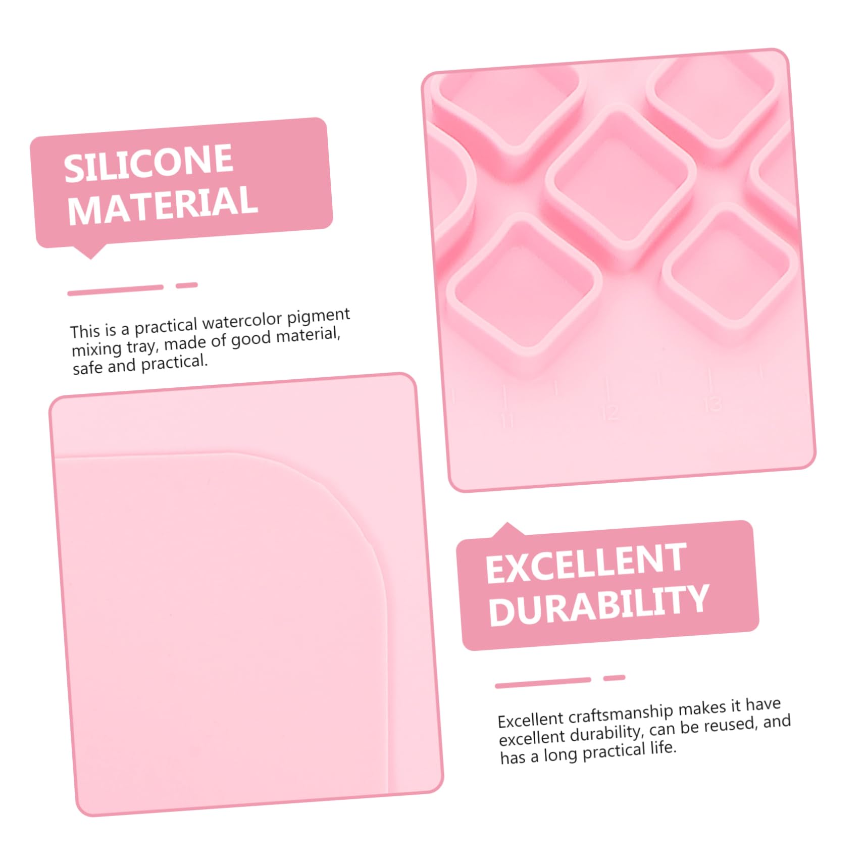 Anneome Silikon-bastelmatte DIY-silikonplatte zum Malen Antihaft-silikon-malmatte für Bastelarbeiten und Harzguss