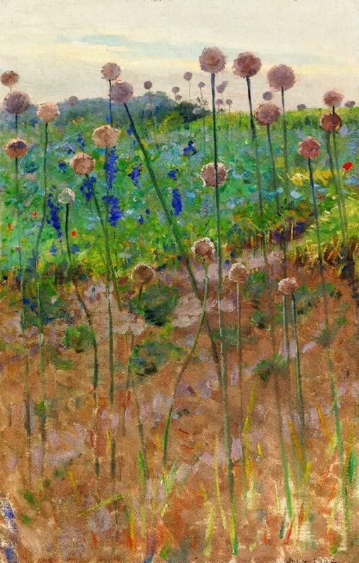 Impression fleurs sauvages Charles Sprague Pearce poster mural toile 58 x 90 cm