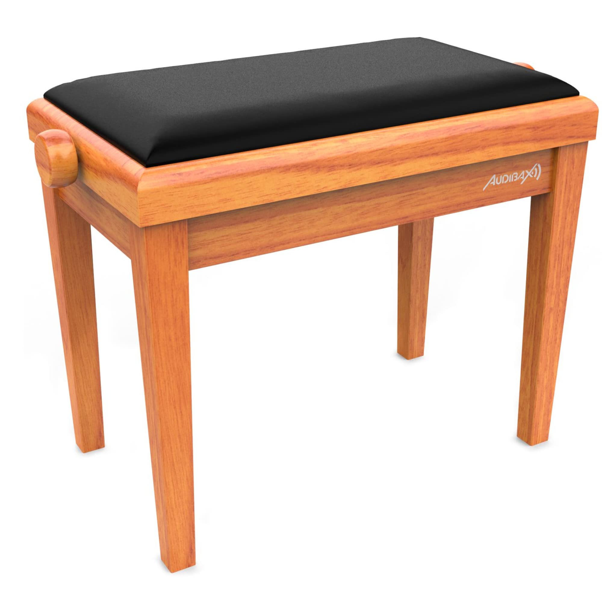 Audibax KB600 Oak Banco para Piano Teclado Ajustable Regulable. Acolchado. Roble