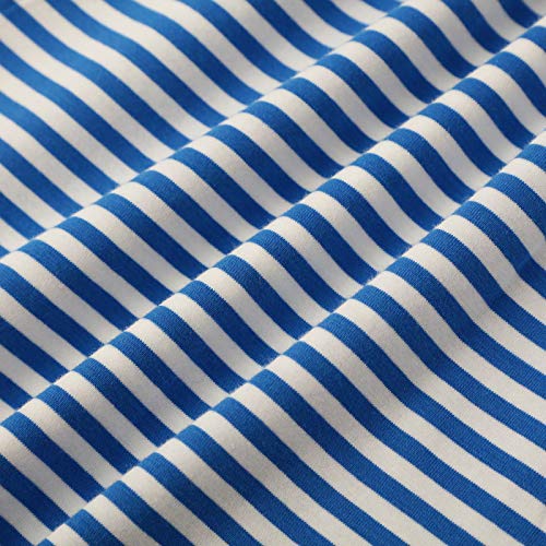Image of Girls Cotton Long Sleeve Casual Cartoon Appliques Striped Jersey Dresses
