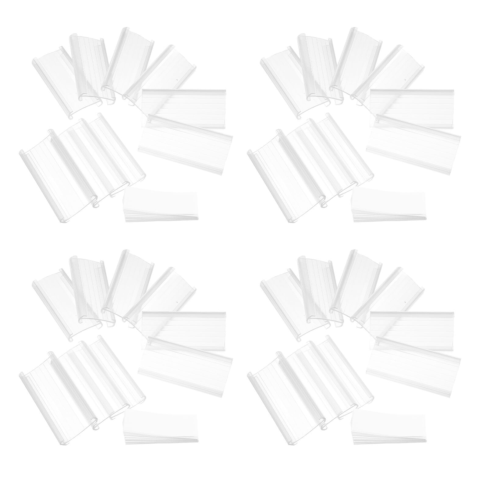 DOITOOL 100 Pezzi Display Del Prezzo Del Supporto Scaffale Porta Segnaletica Per Merce Titolare Di Archiviazione Aziendale Portaetichette Trasparenti Transparent Pvc