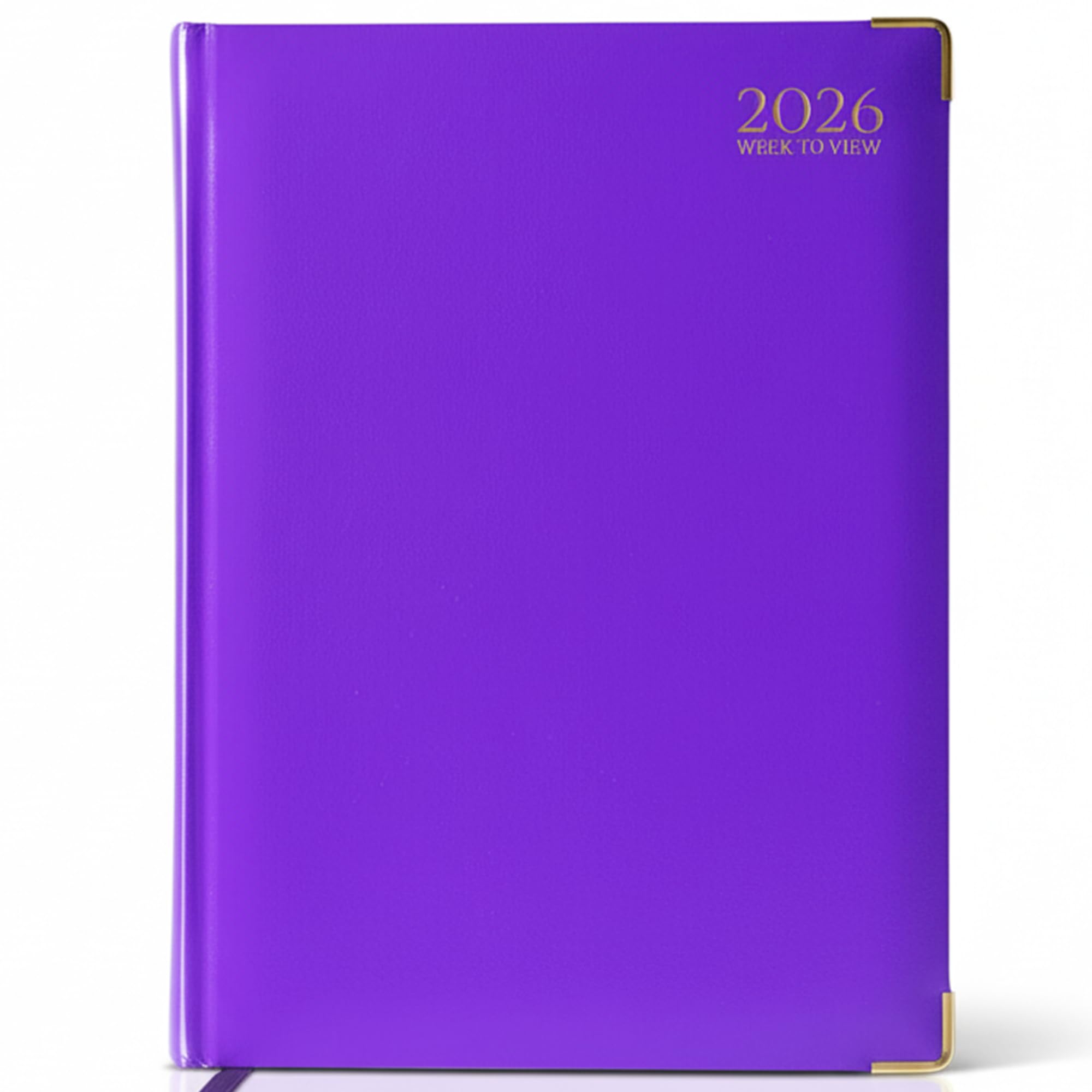 G4GADGET A5 2026 Week to View Purple Diary Gilt Edges Hardback