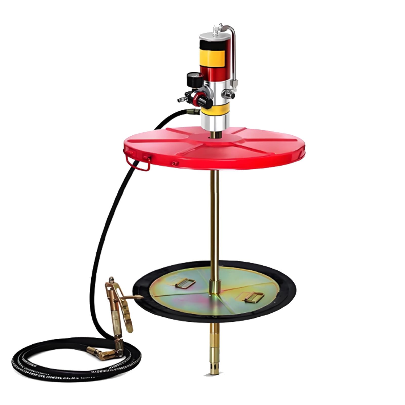 Myuyee As Shown 50:1 Pneumatic Grease Pump, High Pressure Air Operated Lubricator 30-40Mpa With Grease Gun & 16Ft Hose