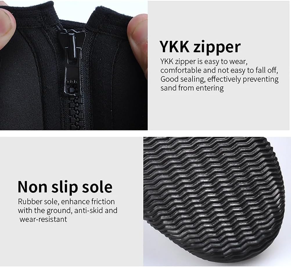 WYYHAA 7mm Neoprene Diving Boots with Zipper – Lightweight Anti-Slip Sole, Toe Protection & Secure Fin Strap for Snorkeling, Surfing & Scuba