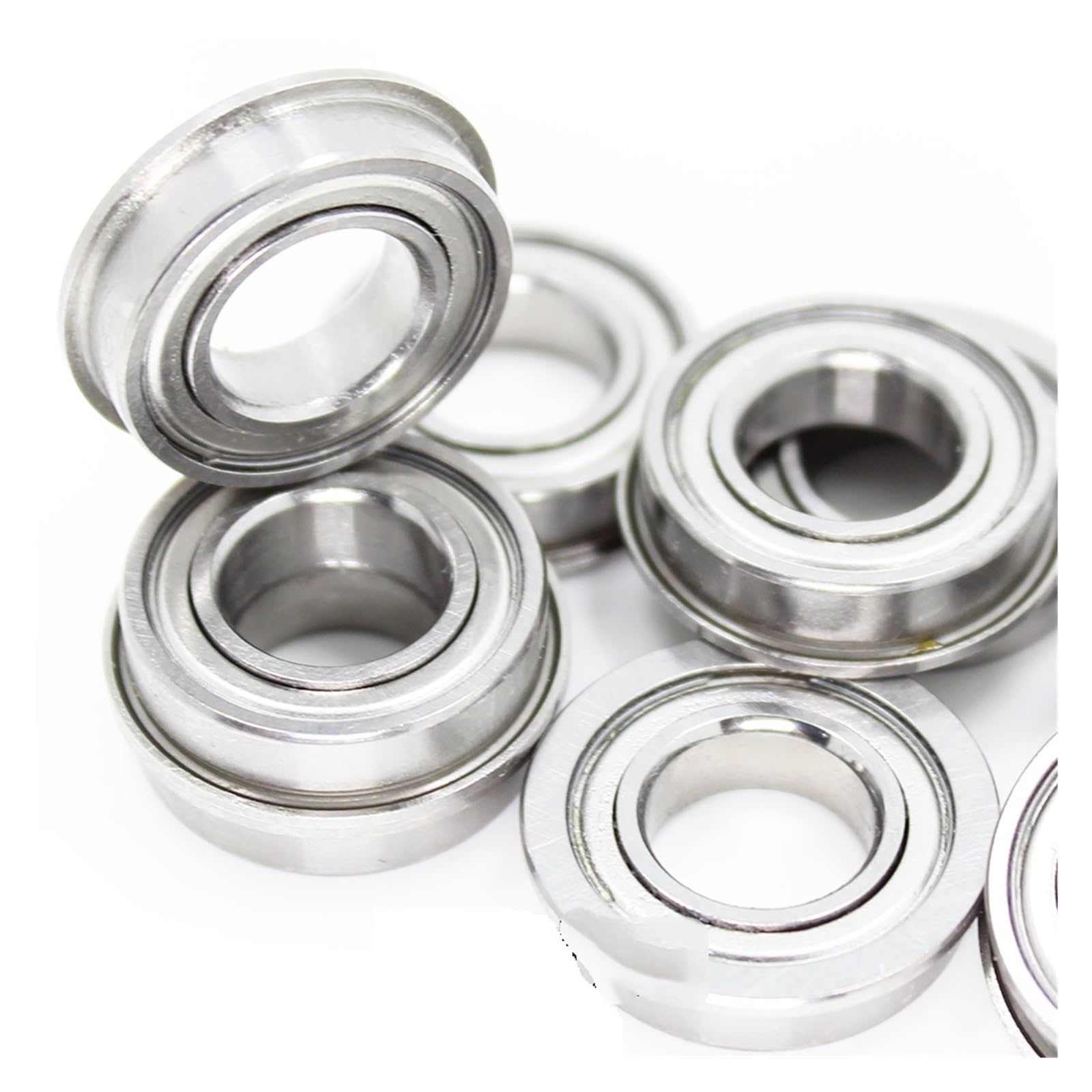 HYUJNAFZR Bimetal Seal Shield Micro deep Groove Bearing 10pcs MF106ZZ 6x10x3mm ABEC-1 Flange Bearing Miniature Flanged Ball Bearings