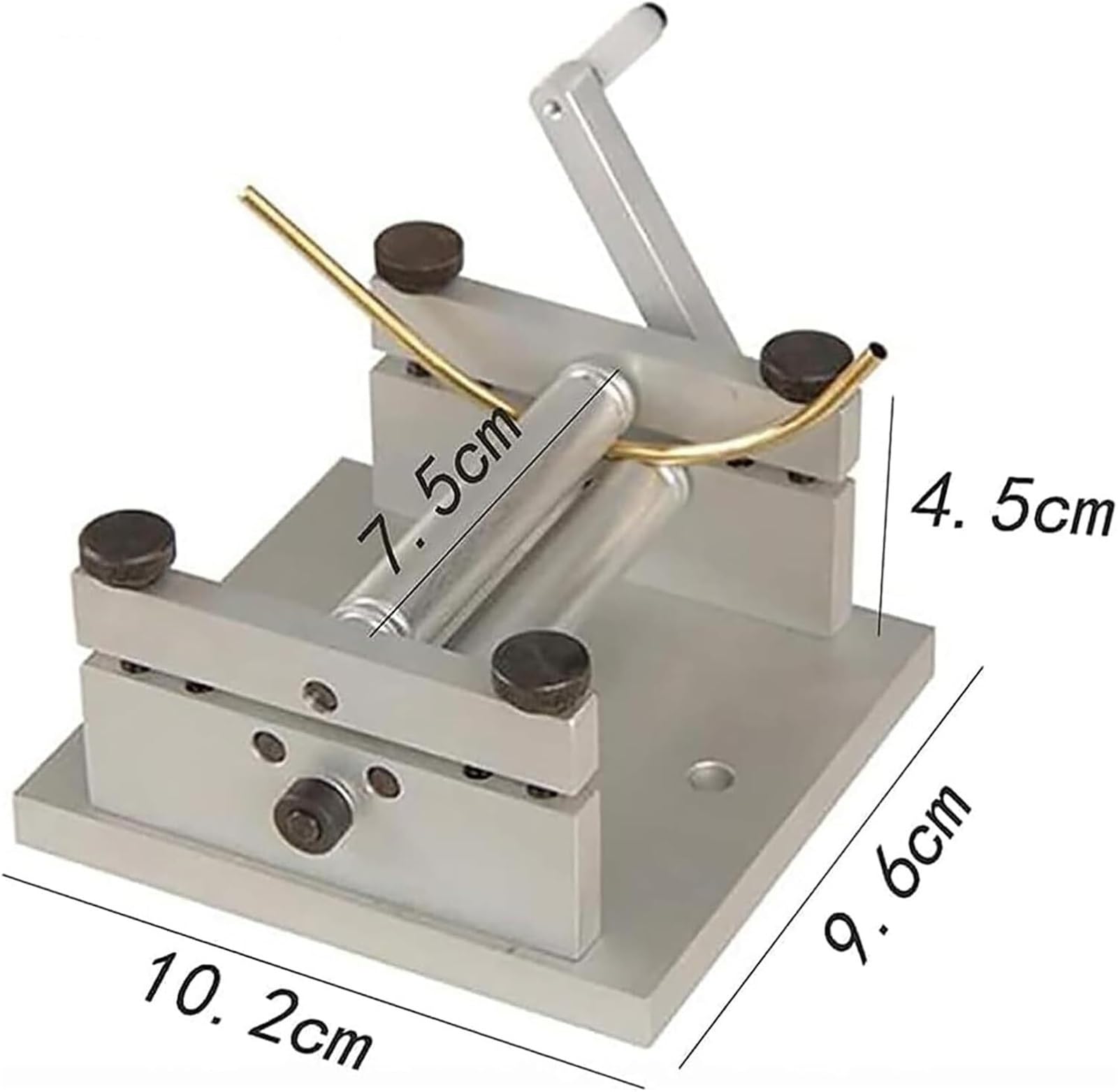 Tragbare manuelle Blechwalzmaschine, 60 mm DIY manuelle Präzisionsblechwalzwalzmaschine, for weiche Metalle wie Messing und Kupfer,