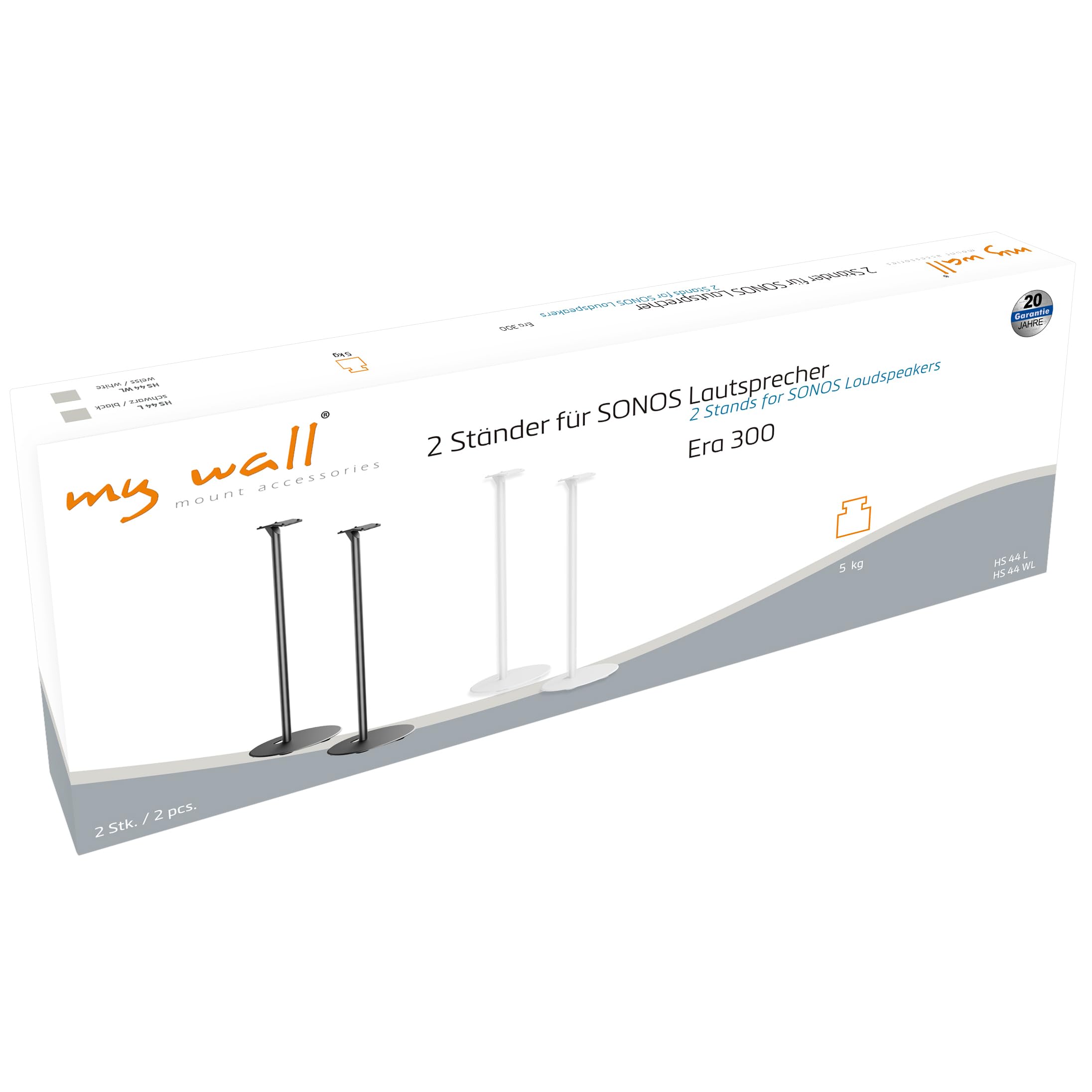 My Wall Sonos Era300 HS44WL Lot de 2 Supports de Sol, pour Sonos Era300, Design Intemporel, Support, avec Gestion des câbles, complément Parfait à Votre Salon