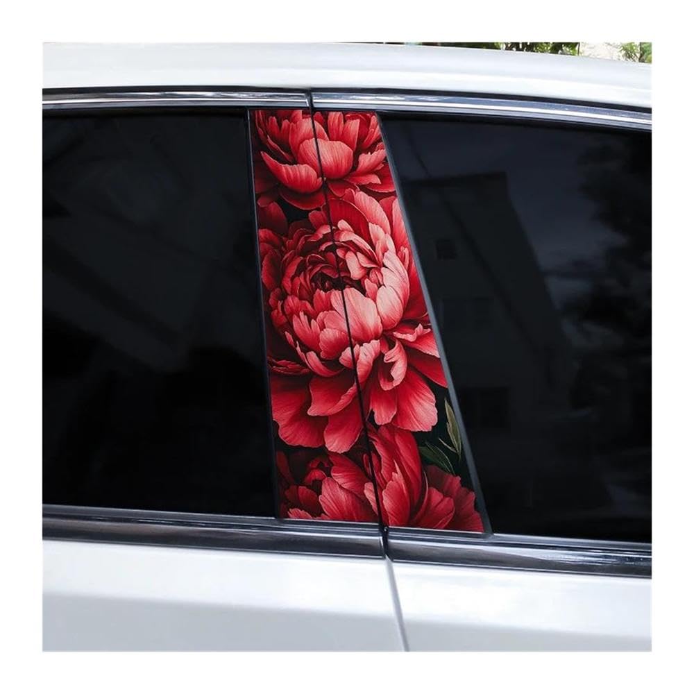 Autocollants pilier central voiture fleurs anti-rayures O