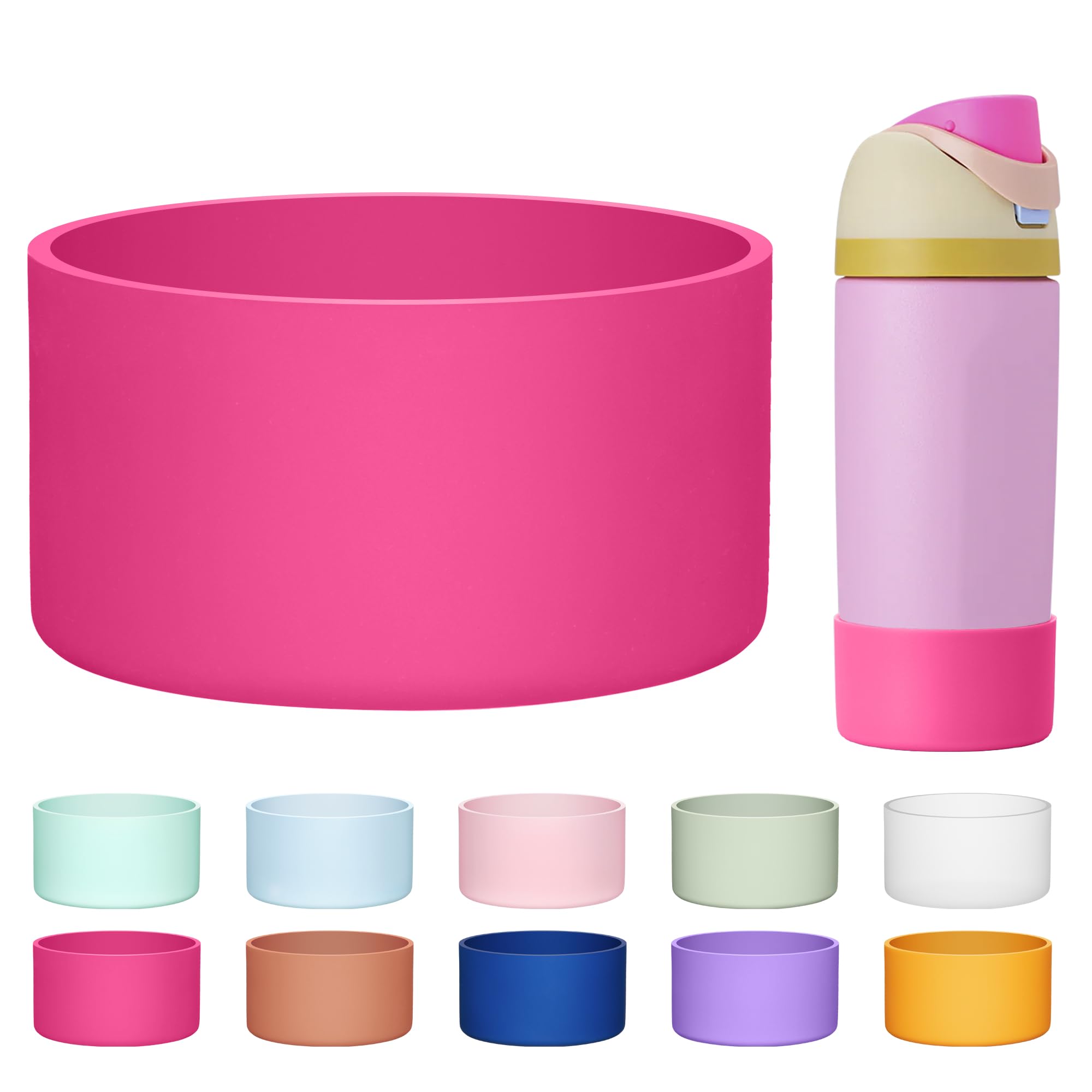 Diumepo Silicone Boot for Owala 16oz Water Bottle, Anti-Slip Protective Sleeve Bottom Bumper Protector for Owala Kids FreeSip 16 oz Water Bottle, BPA