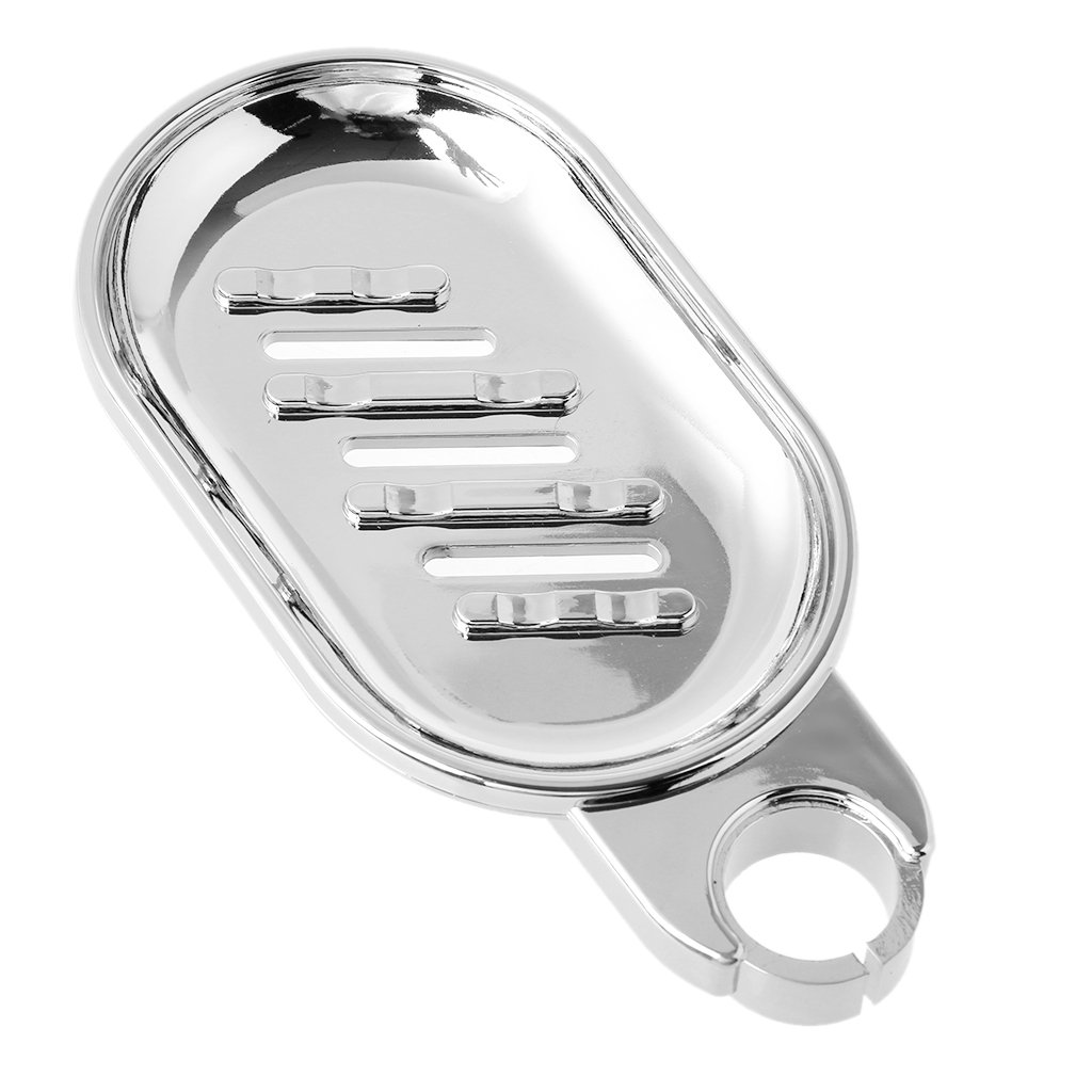 Msekko Silver Soap Dish 22Mm Plastic Shower Rail Soap Holder Soap Pallet Shower Rod Slide Bar Abs, Size: 16X7.8cm