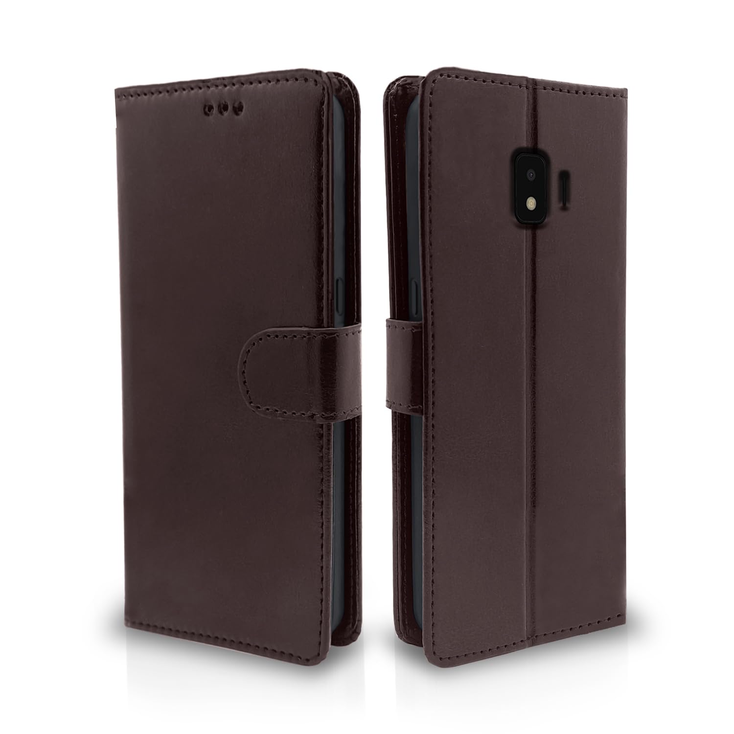 Pikkme Samsung Galaxy J2 Core Flip Cover Leather Finish | Inside TPU with Card Pockets | Wallet Stand and Shock Proof | Magnetic Closing | Complete Protection Flip Case (Coffee) (B0BST728WF) Amazon Price History, Amazon Price Tracker