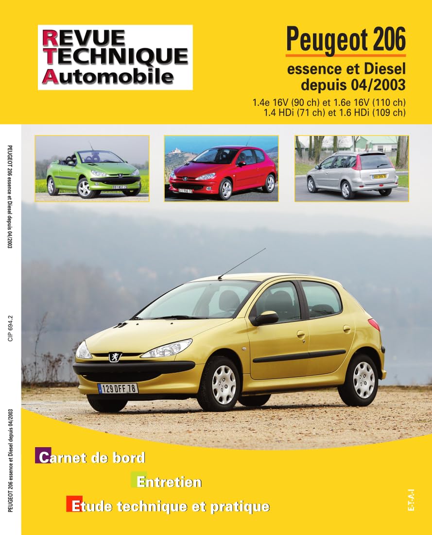 E.T.A.I - Revue Technique Automobile 694.2 - PEUGEOT 206 PHASE 2 - 2003 à 2009
