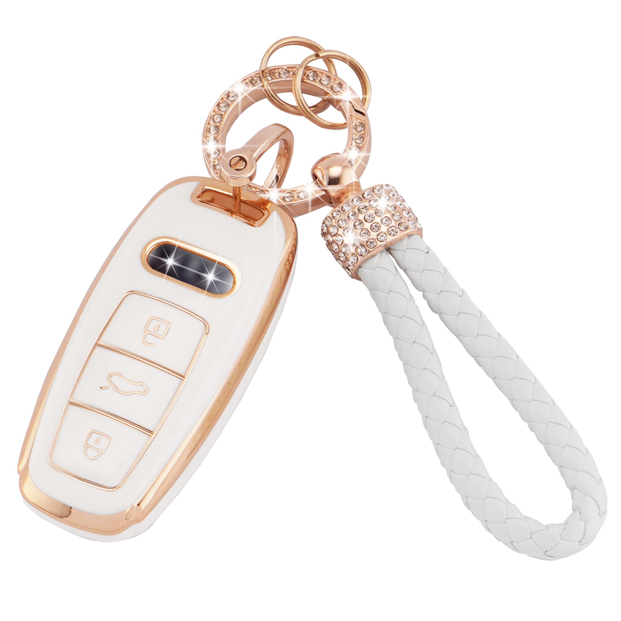 Car Key Fob Case Fit for Peugeot 107 207 307 307S 308 407 607 807 3008 5008 Citroen C2 C3 C4 C5 C6 C8 Xsara 2 Buttons Flip Folding Key Case Shell with Leather Keychain Lanyard (BP-Pgt-2F) — view 29