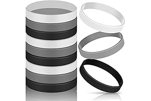 12 Pieces Nike Rubber Wristbands, Solid Color Silicone Wristbands, Multi-Pack Blank Wristbands...