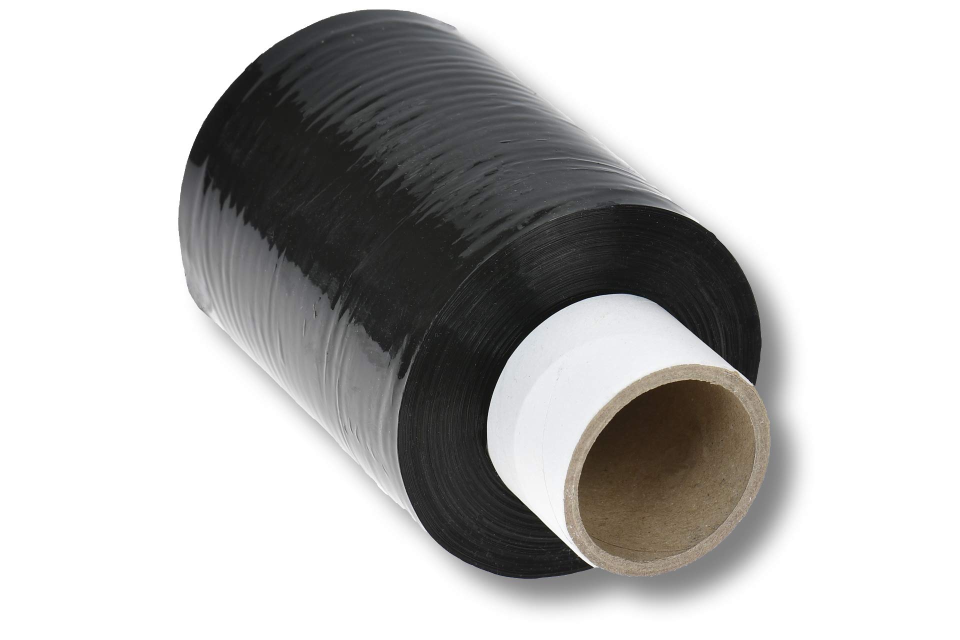 Lot de 40 rouleaux de film étirable – 100 mm de large – 150 m par rouleau – Film étirable en plastique transparent résistant et indéchirable (noir, 40 rouleaux + 1 dérouleur)