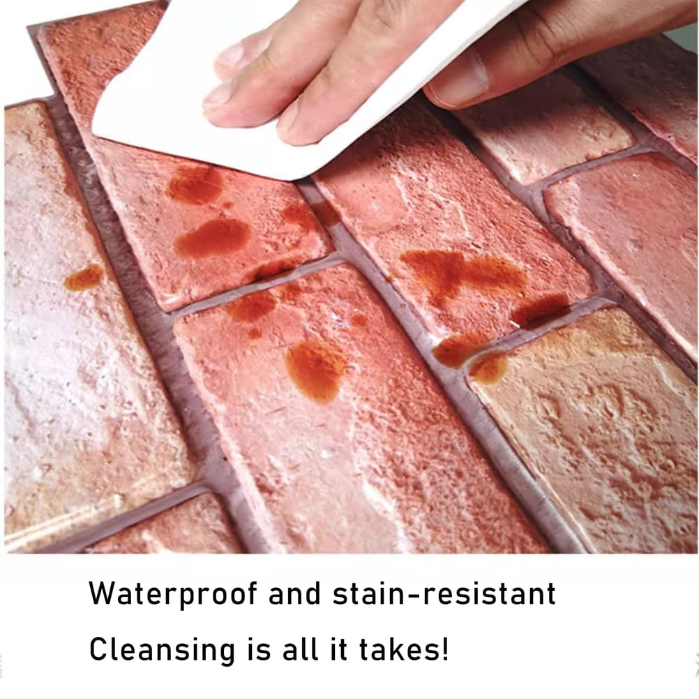 20 Pezzi Piastrelle Peel And Stick,3D Autoadesivi da Parete per Cucina, Bagno,Camino | Piastrelle autoadesive 3D impermeabili da parete per cucina e bagno