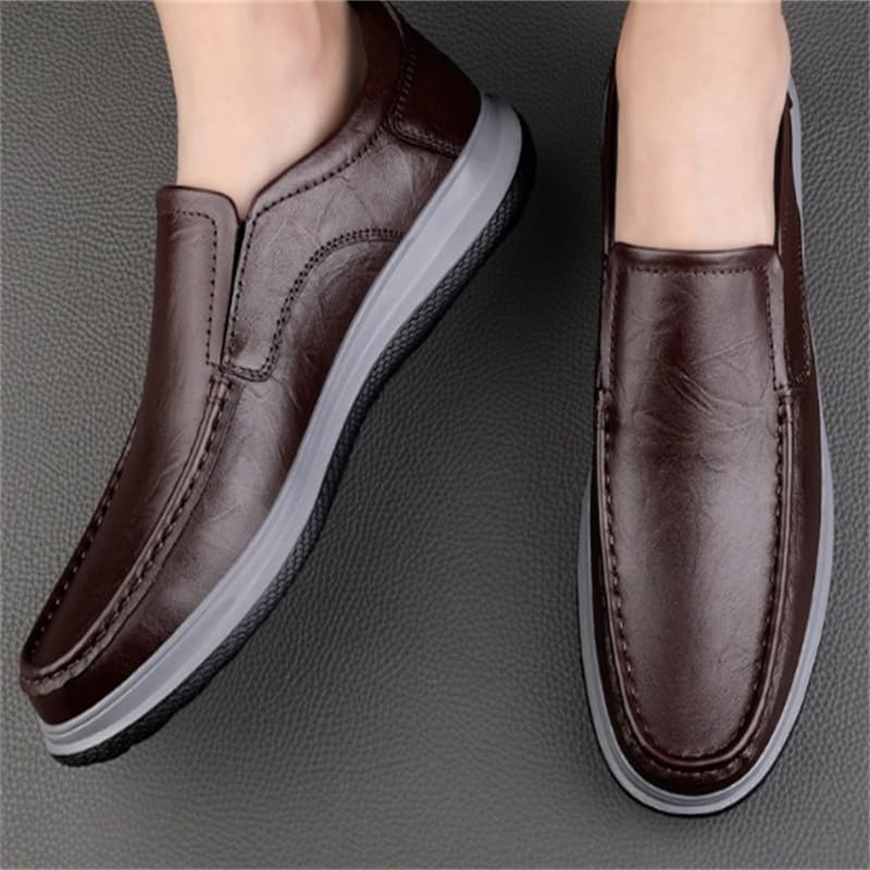 Men's Slip-on Shoes Height-Increasing wear-Resistant Shoes for Men(D,6.5)2