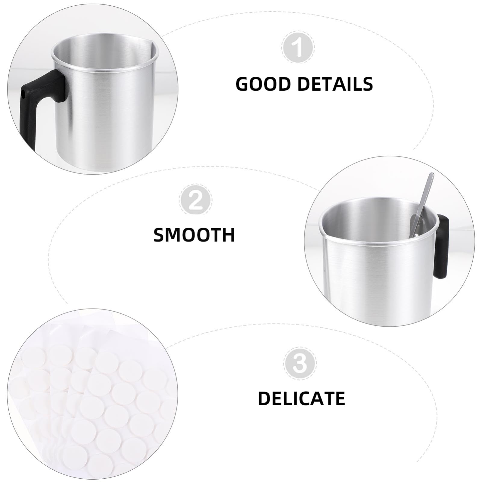 NUOBESTY Kit pour Fabrication de Bougies DIY Pot à Verser en Acier Inoxydable 1,2 L Facile à Utiliser pour Débutants et Professionnels Lors de Fêtes Couleur Aléatoire