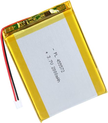 455572 3.7V Lipo Battery 2000mAh 455572 Batería recargable de polímero de litio con conector JST PH2.0.000 in para dispositivo electrónico