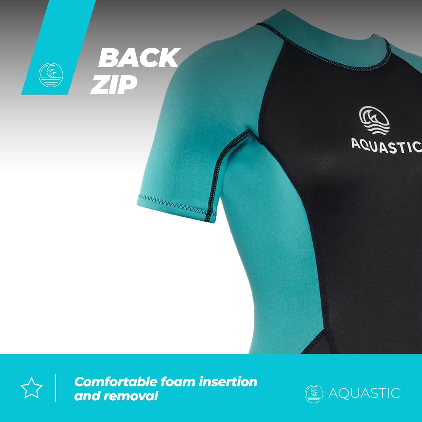 AQUASTIC Wavey 2 Mm ist EIN funktioneller Neoprenanzug für Frauen, die im Wasser aktiv Sein und Sich dabei wohlfühlen wollen.