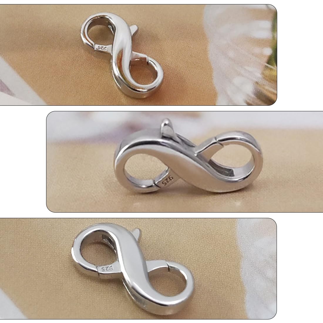 925 Argent Sterling Homard Griffe fermoirs Bijoux fermoirs Homard Collier Bracelet Bricolage pour Collier Bracelet Fabrication de Bijoux à bricoler soi-même