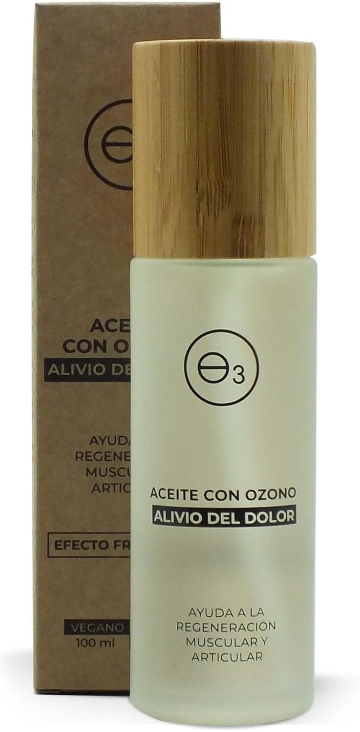 OZONO D'OR – Aceite con Ozono BIO 100% Natural | Alta Potencia Extrafuerte Para el Confor Muscalar en Articulaciones, Músculos, Espalda, Lumbar, Piernas, Rodillas, Cuello, Hombros | Efecto Frío-Calor
