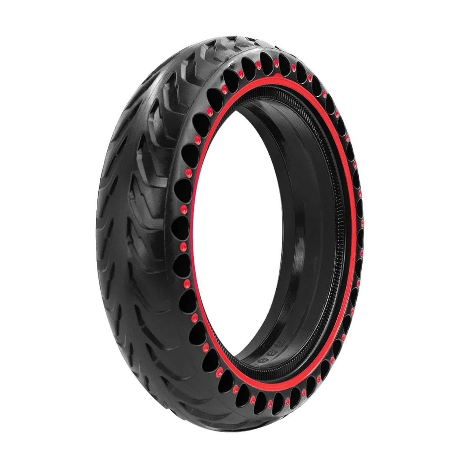 Neumático sólido for patinete eléctrico Xiaomi, M365 1S Pro Pro2, de 8,5 pulgadas, con amortiguación impactos y ruedas sin cámara 1/2 x 2 rueda de scooter de goma maciza(Red)