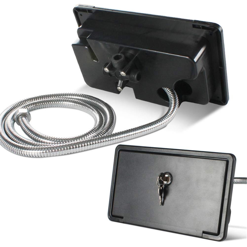 Box Doccia Esterno Interruttore, Kit Box Doccia per Camper Con Serratura, Doccia Rubinetto Tubo Doccia a Parete Kit Tubo Doccia in Metallo Doccia Esterna per Camper per Barche Marine Caravan