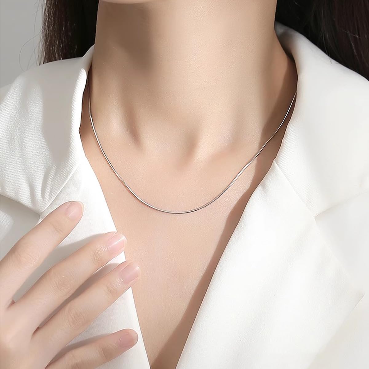 Schlangenkette Silber 925 Sterlingsilber Kette 1mm 1.5mm 2mm 3mm Breite Männer und Frauen Halskette Kette Silberkette