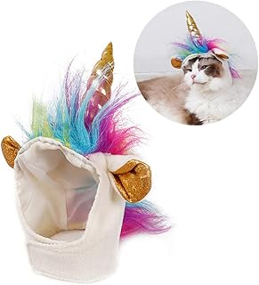 POPETPOP Halloween Dog Unicorn Hat Pet Cosplay Cap Cat Costume Accessories Puppy Cartoon Hat Dog Party Supplies for Cat Dog Puppy Pet