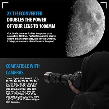 Amazon.com : COMMANDER OPTICS 500-1000mm f/8.3 Manual Telephoto