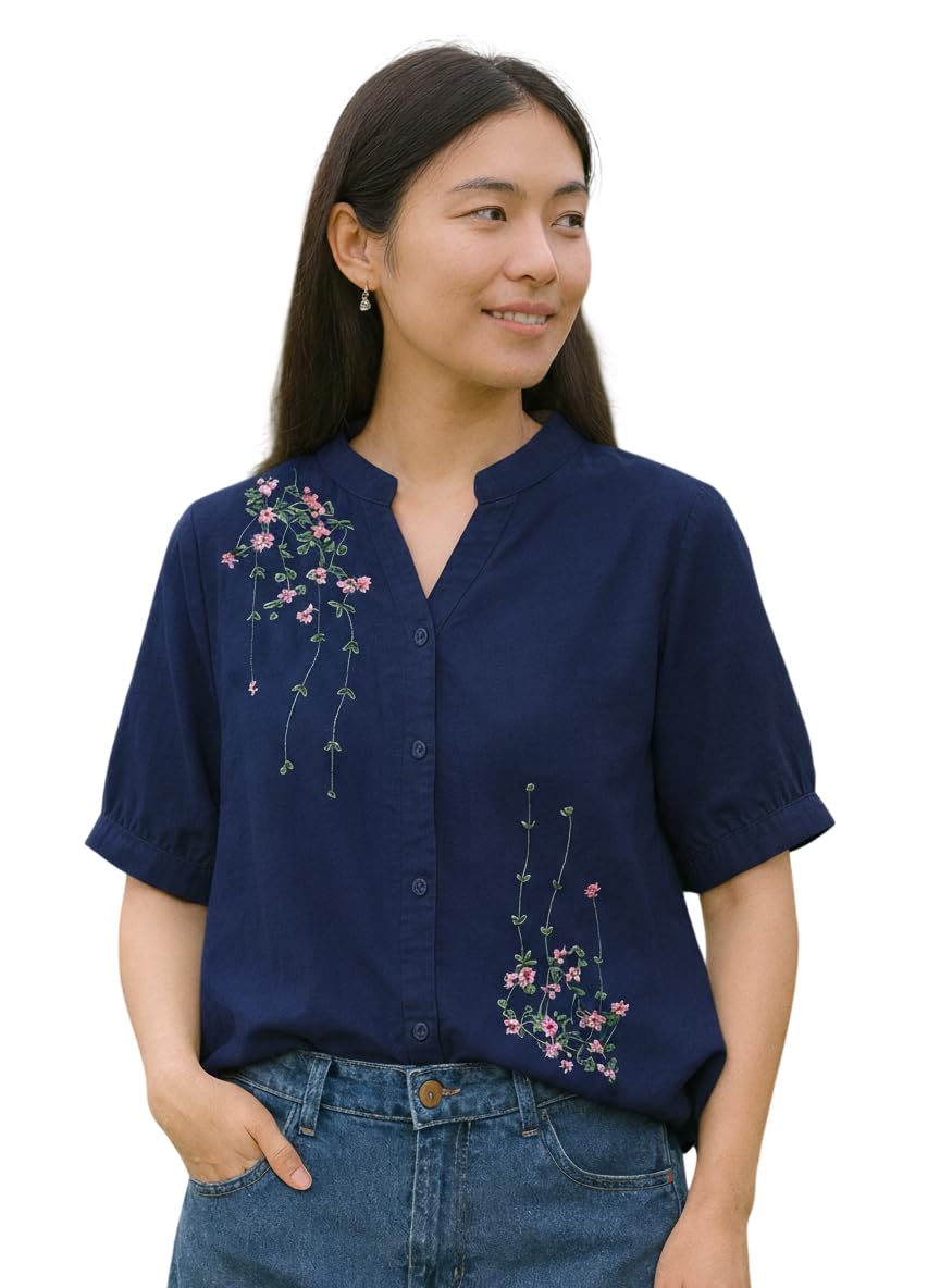 litzo Shirts for Women - Korean Style Long Sleeve Button Down | Regular Fit Western Latest Stylish Office Wear Tops Women (NO-98-101)-picture-43