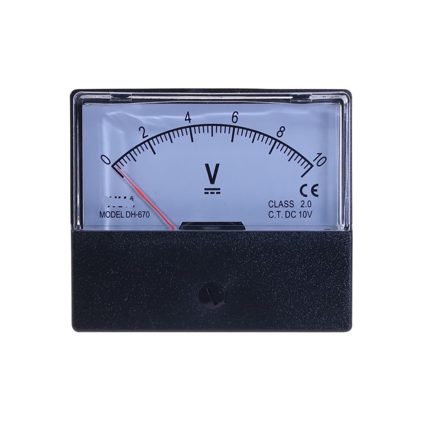 Voltímetro de CA, Voltímetro analógico de panel CC DH-670, 500 V, mecánico, 1 unidad