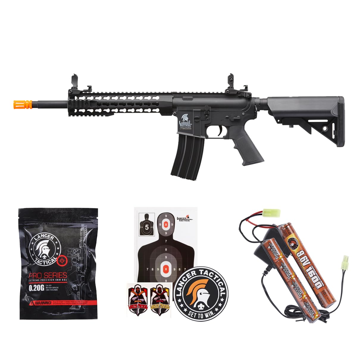 Buy Lancer Gen 2 Airsoft M4 Carbine 10" AEG 1000 Rounds 0.20g BBS, 9