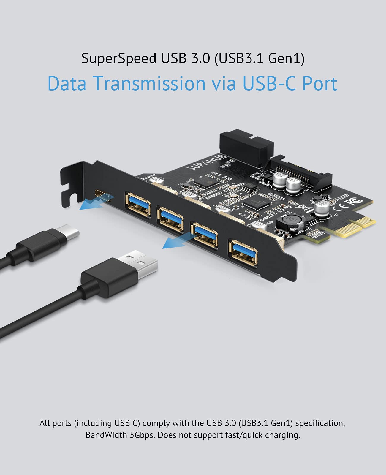 SupaHub PCI-E auf USB 3.0 4 Port PCI Express Erweiterungskarte, Windows SupaHub PCI-E auf USB 3.0 4 Port PCI Express Erweiterungskarte, Windows