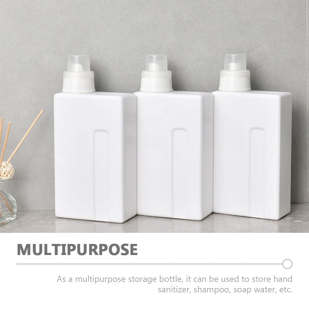 Zerodeko 2 dispenser per detersivo per bucato, 1 l, 935.5 g, bottiglie vuote a tenuta stagna per lozione, contenitore supplementare per bottiglie liquide da viaggio (bianco)