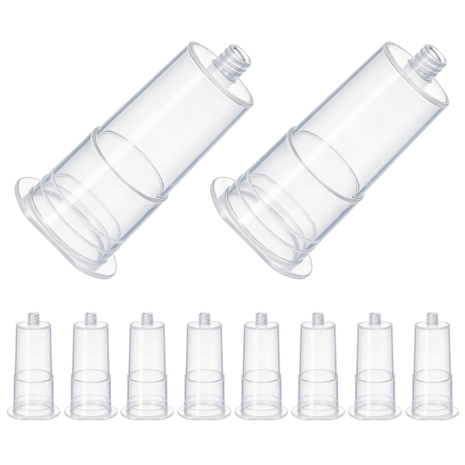 Photo 1 of 100 Pack Disposable Luer Lock Adapters, Transparent Needle Holder Connectors, Luer-Compatible Laboratory Connectors for Laboratory & Industrial Use