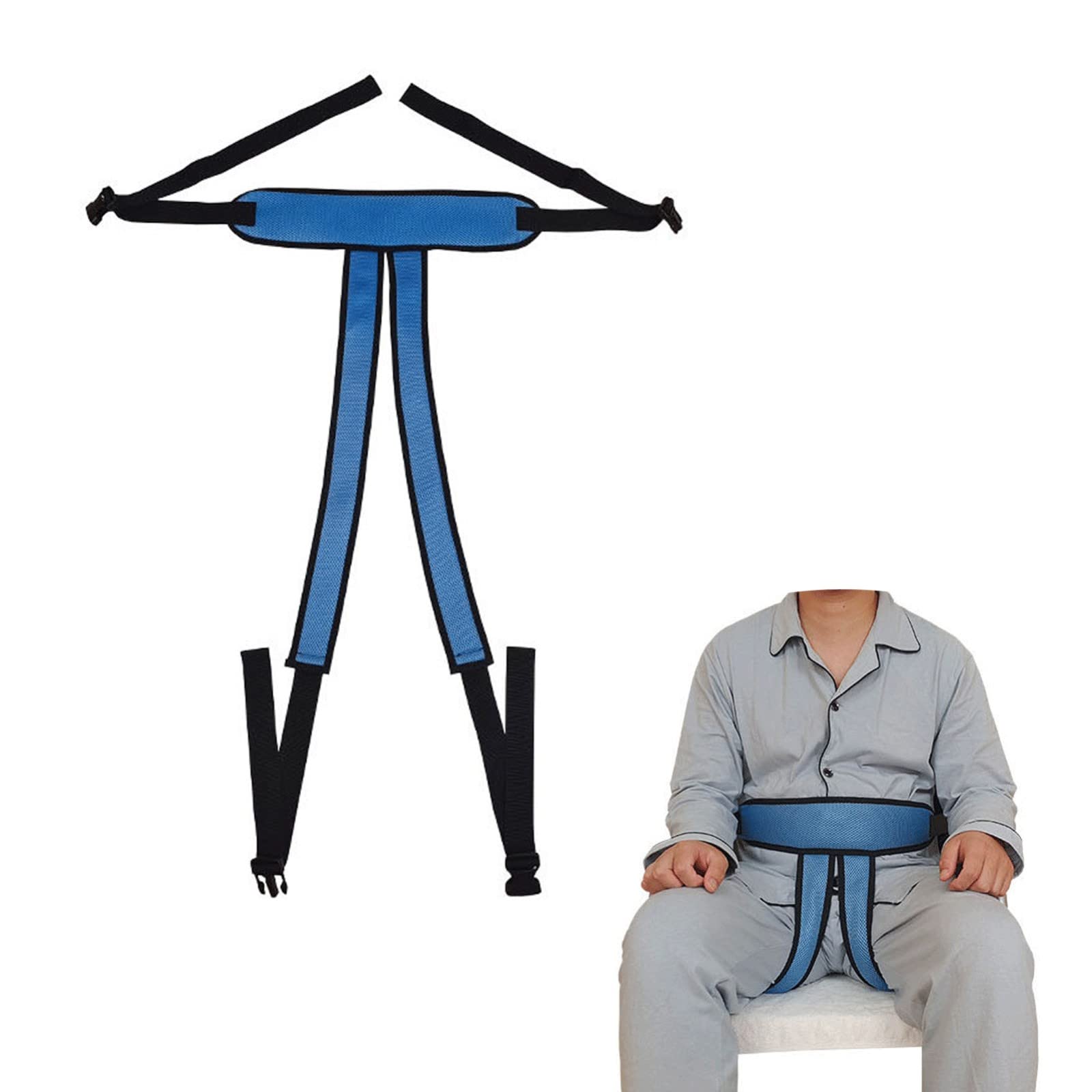 Wheelchair Seat Belt,Breathable Fixed Elderly Belt Polyester Quick Release Wheelchair Harness Adult Seatbelt for Elderly Disabled,Wheelchair Restraints for Elderly Preven