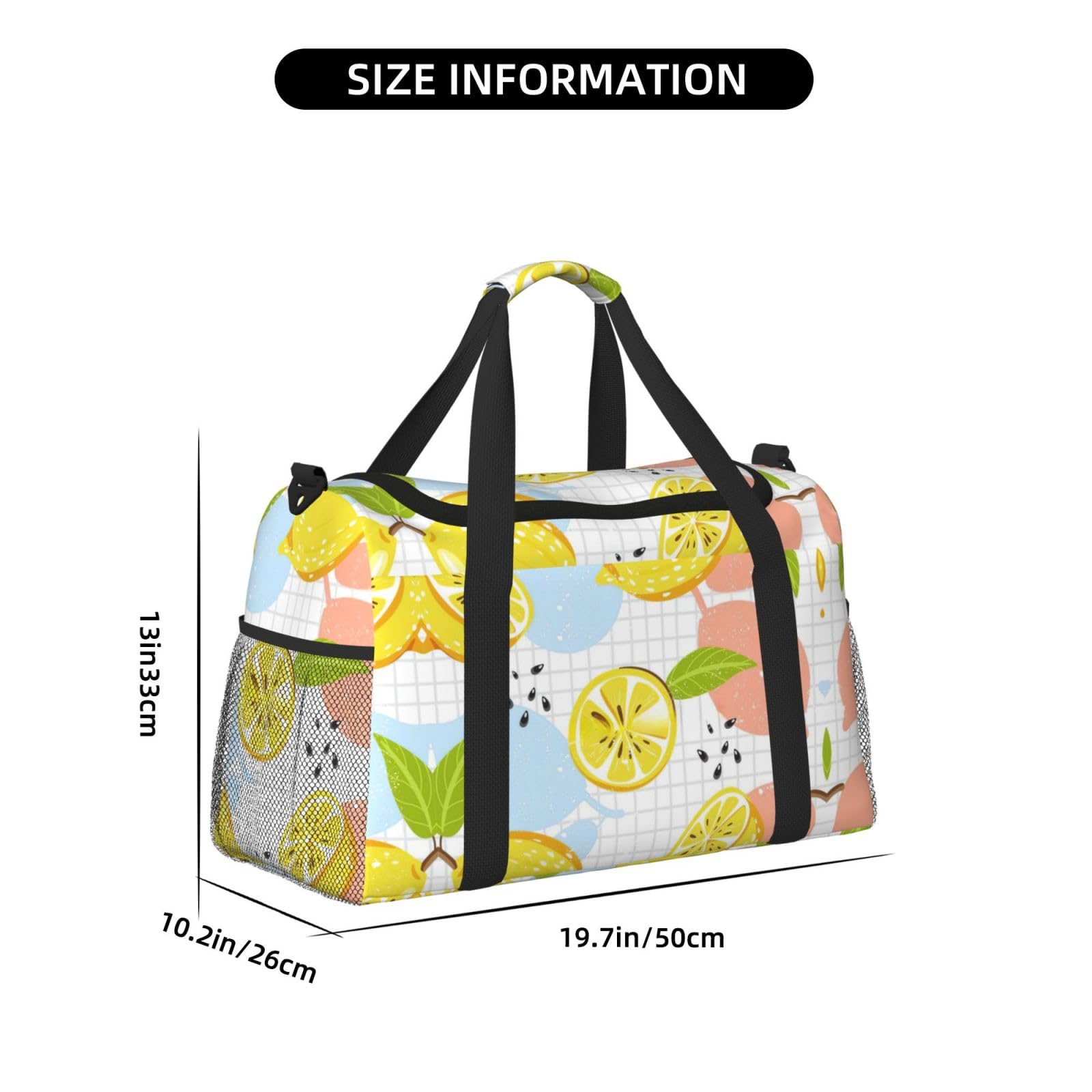 Owoce cytryna torba na ramię kobiety mężczyźni podróżna torba crossbody torebka torba na ramię torebki robocze codzienna torba hobo