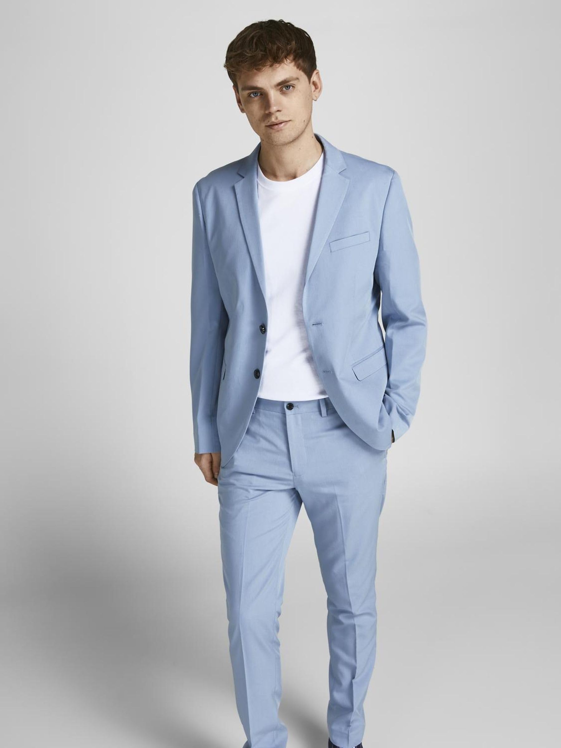 JACK & JONES Blazer JPRFRANCO Super Slim Fit Blazer Hombre, Ashley Blue, 50