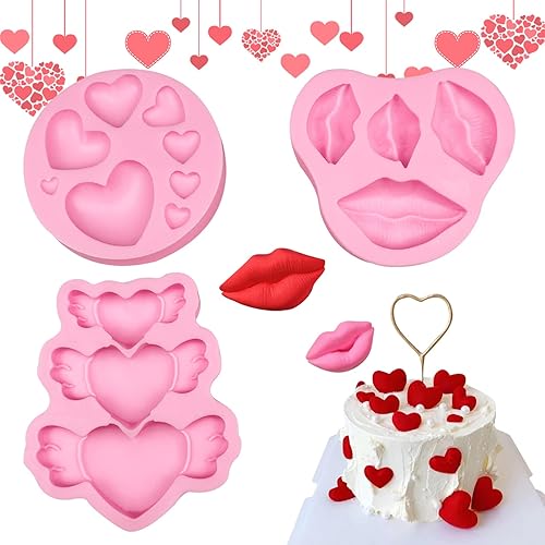 Moldes de silicona para decoración de tartas del día de San Valentín moldes de fondant de chocolate para cupcakes dulces manualidades de azúcar