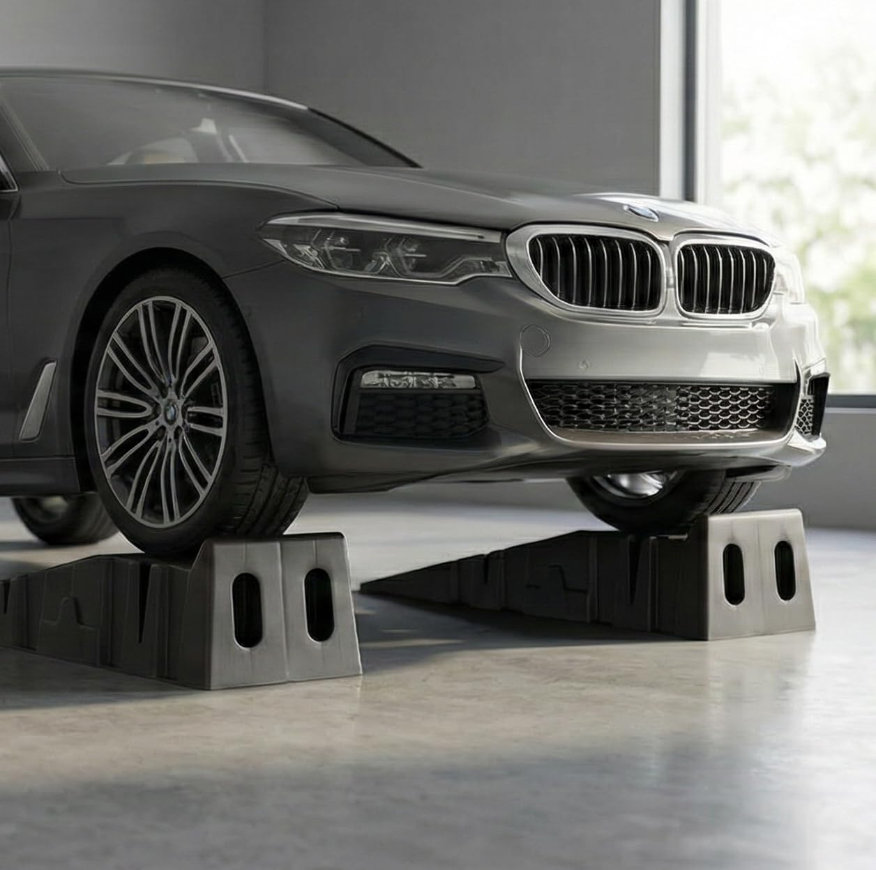 KATSU Rampas de Plástico para Coche, Desmontables de Peso Ligero, Capacidad de 5 Toneladas 1 Par para Vehículos Servicio de Coche de Garaje 161914