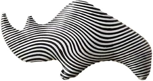 Escultura china de la estatua del feng shui de resina de rinoceronte, artesanía para el hogar, decoración creativa de escritorio, adornos de arte de