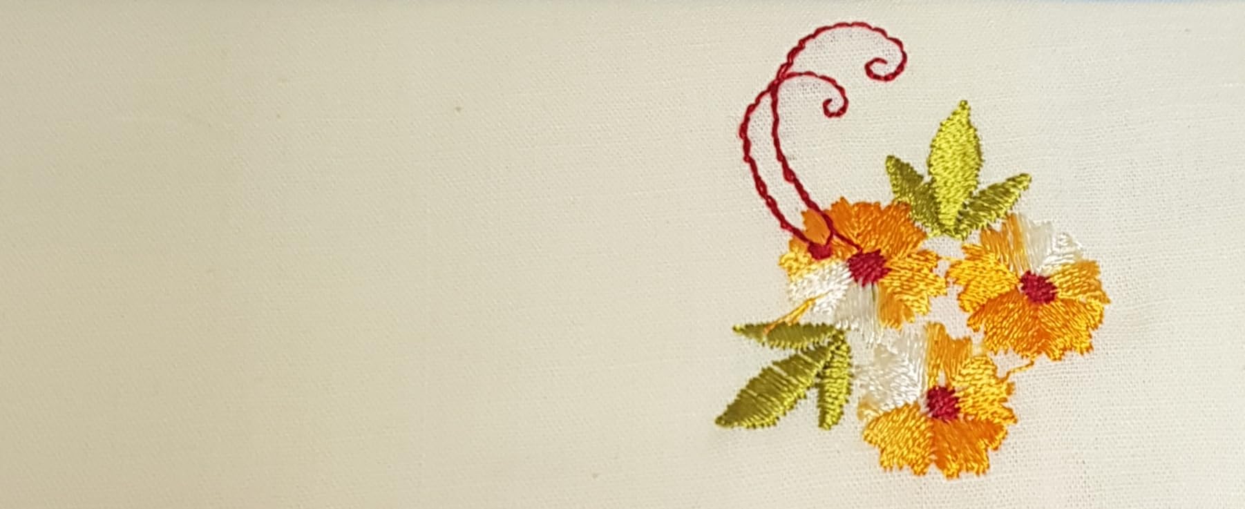ANVIK Women/Lady Cotton Embroidery Floral Handkerchief .Hanky for Kids Girls for School Size 33cm by 33 cm (Multicolour) Pack of 6 (Multicolour) - Image 7 thumbnail