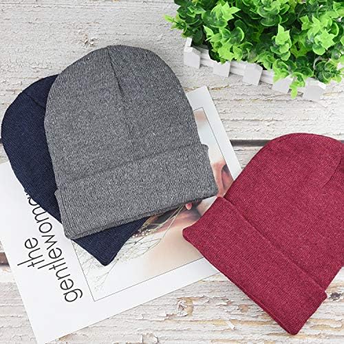 MENOLY Kids Winter hat, 4 Pack Winter Beanies Stretch Skull Cap Knit Beanie Hat Cap for Girls Boys, Toddler Winter hat,Toddler Toque,4 Color 3 61yL bukwTL. AC