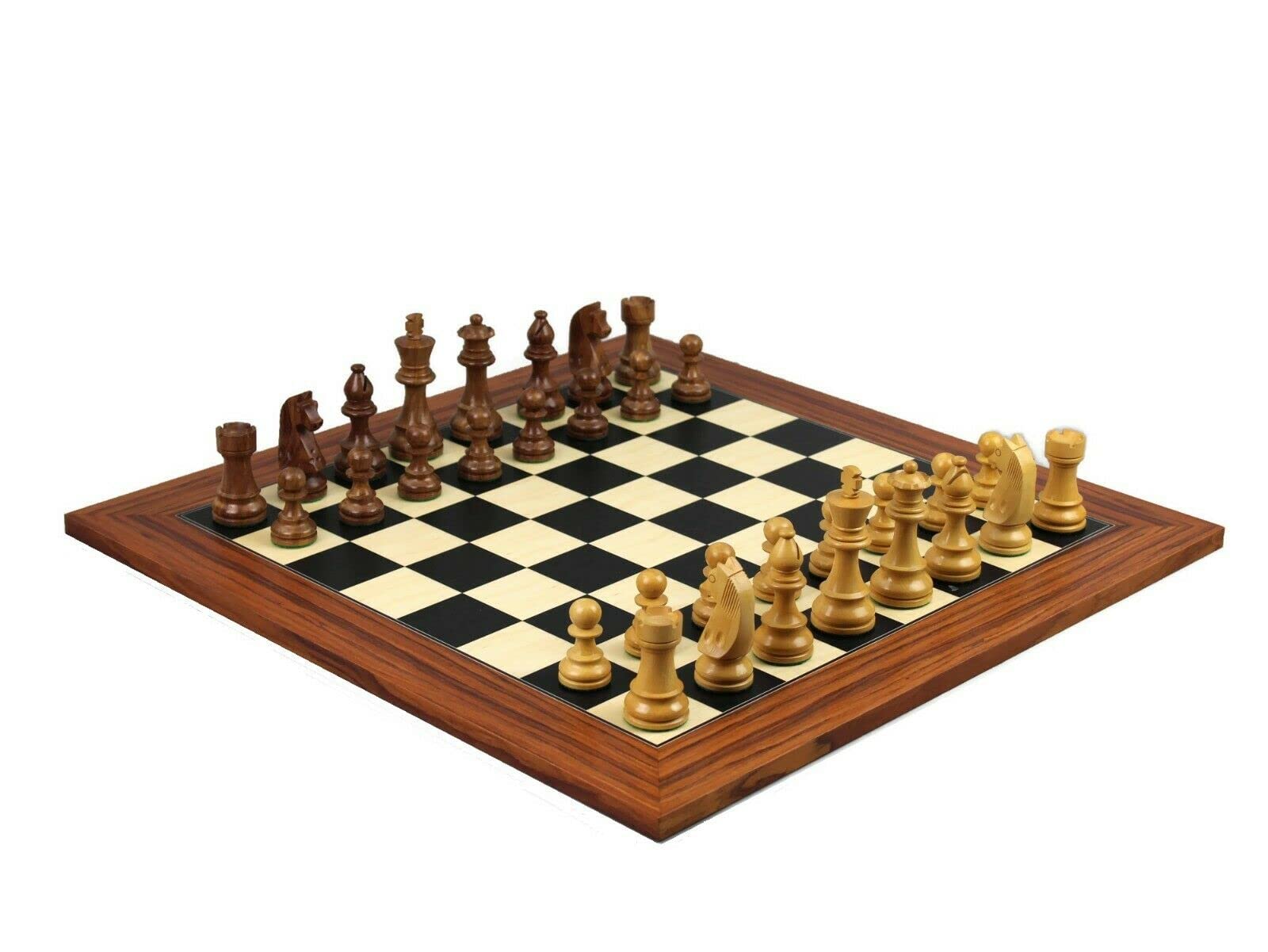 Set di scacchi in legno Palisander Board 20 pollici pesato Sheesham tedesco Staunton pezzi 9,75 pollici