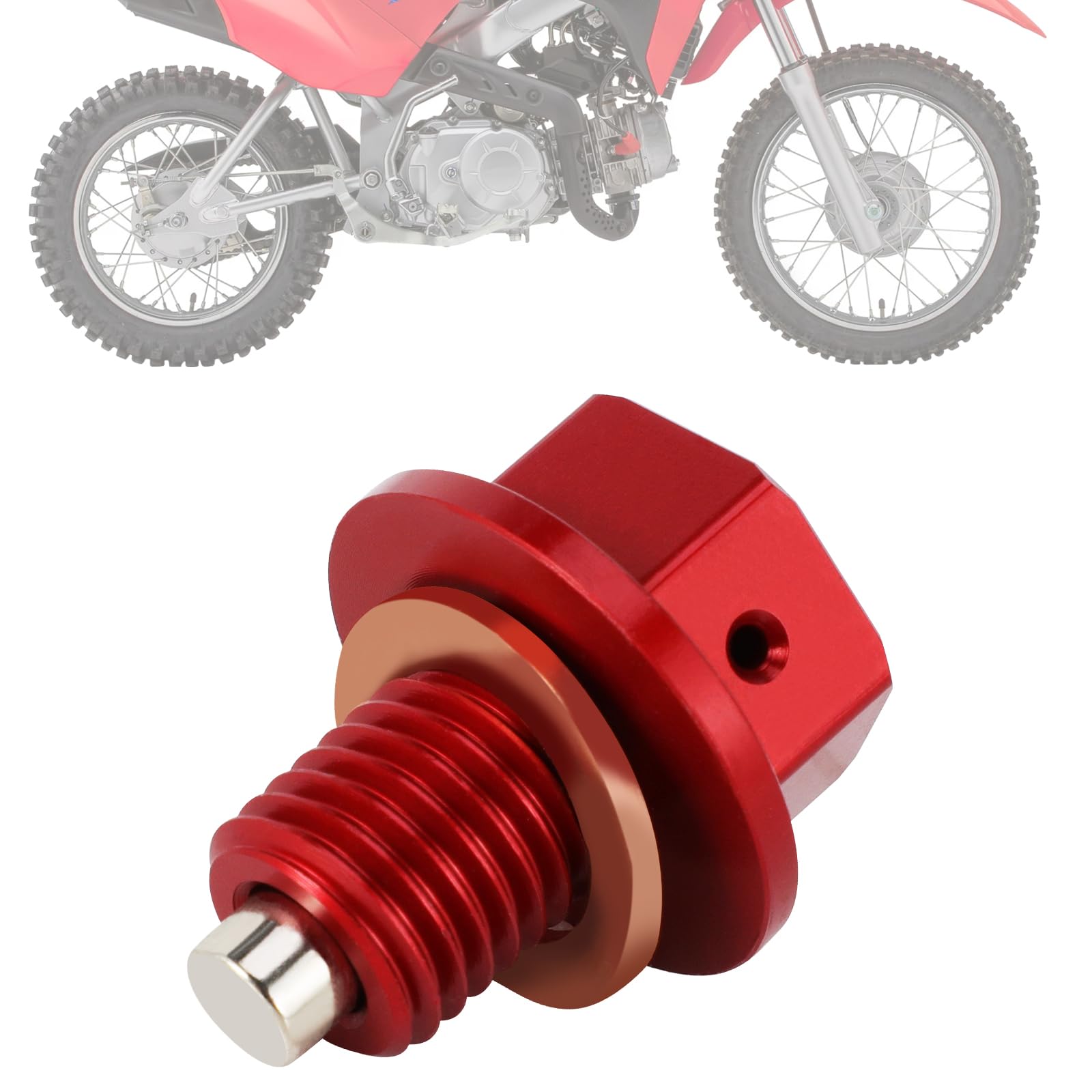 Tornillo magnético de drenaje para CRF110F que frena el desgaste de tu moto 8