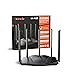 Tenda RX12 Pro Router WiFi 6 AX3000 Dual Band Gigabit, 2404Mbps/5GHz + 574 Mbps/2.4GHz, 4 Porte Gigabit, Larghezza di banda 160MHz, WiFi+ Mesh, OFDMA/VPN/WPA3/IPV6/TWT