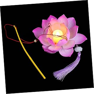 VILLCASE 4 Conjuntos De Lâmpada De Lótus Decoração De Lótus Decoração De Casamento Acessórios Japoneses Lanterna De Lótus Chinesa Lanterna De Nenúfar Hanfu Lanternas De Lótus Lanterna De